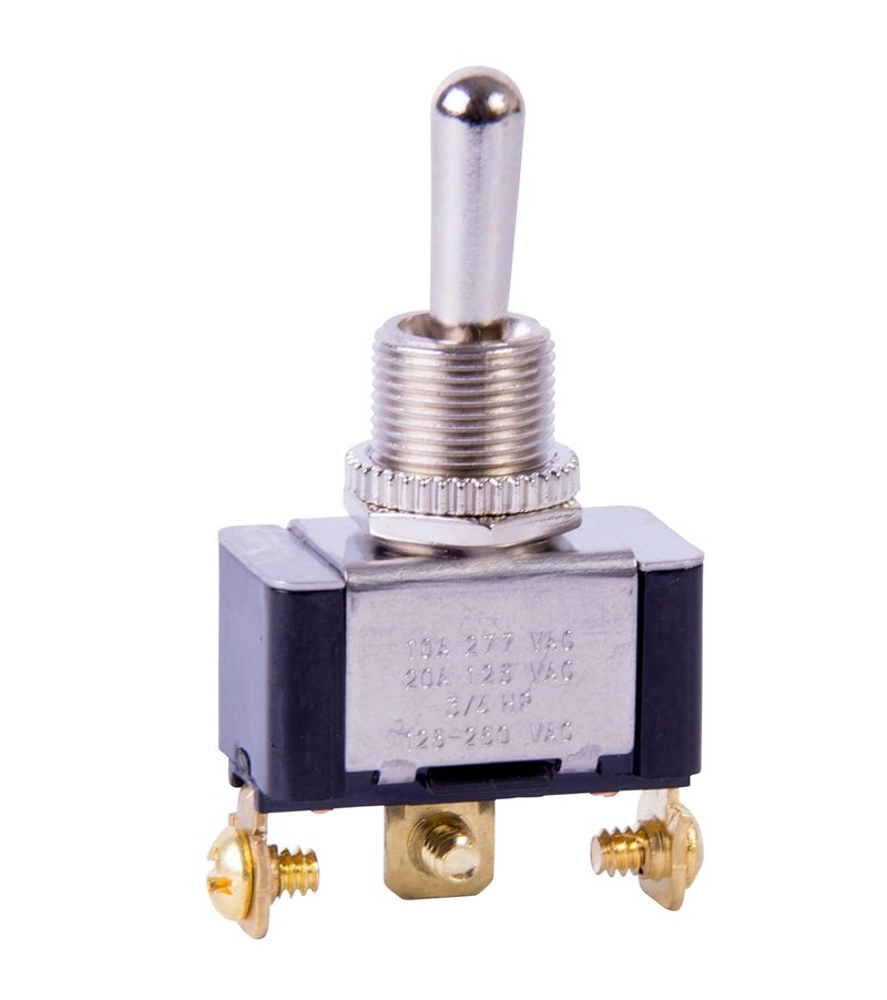 Gardner Bender GSW-13 Heavy Duty Electrical Toggle Switch, SPDT, ON-OFF-ON, 20 A/125V AC, Screw Terminal - Image 1