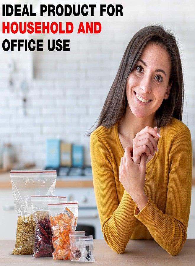 أكياس MultiFct الممتازة بسحاب 4 بوصة × 5 بوصة | أكياس بلاستيكية قابلة لإعادة الاستخدام بسحاب للفريزر والطعام والتخزين الشخصي، أكياس شفافة بسحاب لتنظيم المنزل والمكتب (4 بوصة × 5 بوصة) (50 كيس بسحاب) - Image 2