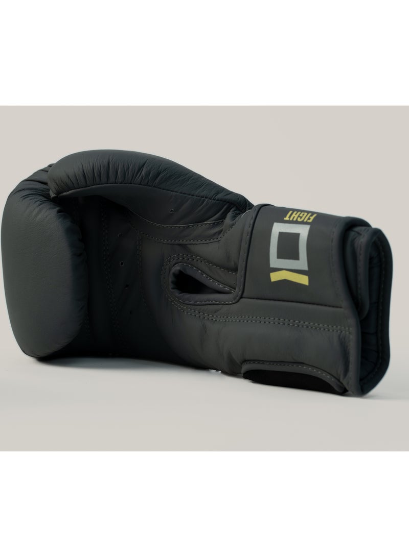 RUSHIO Double Strap Boxing Gloves- Solid Gray - Image 3