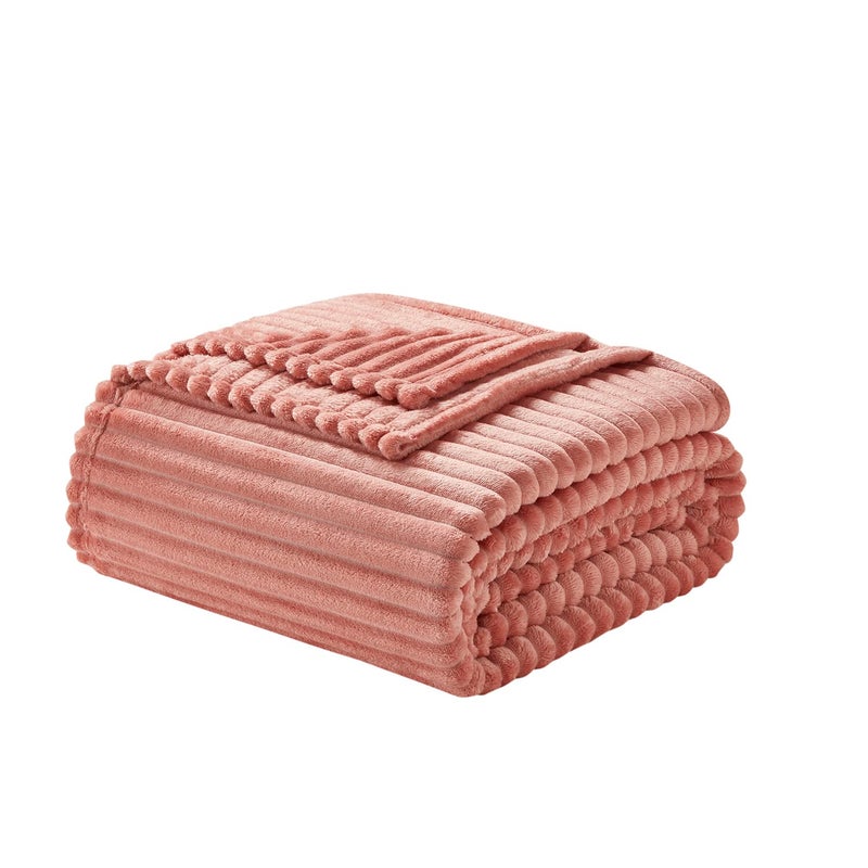 Nestl Nestl Soft King Size Blanket  Cozy Bed Blankets King Blanket Lightweight King Sized Blankets for Bed Cut Plush Fleece Blanket Misty Rose Fuzzy Blankets 90 x 90 Inches 