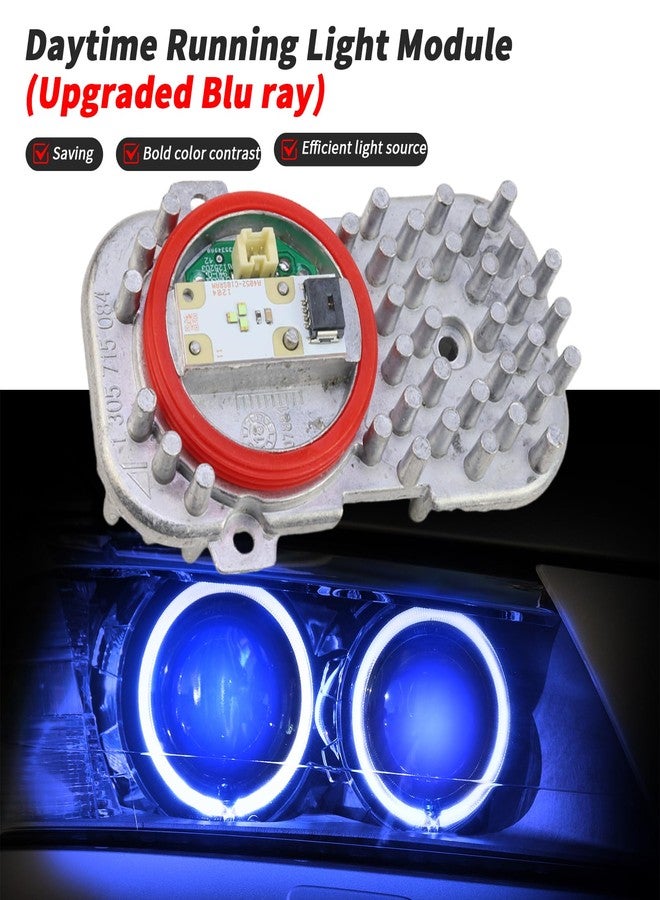 Bomunik وحدة إضاءة نهارية بومونيك/إضاءة زرقاء، 4 قطع، لسيارات BMW 320i، 325i، 330i، 335i، 420i، 428i، 430i، 435i، 440i، 640i، 650i، M6، xDrive20i، xDrive28i، xDrive35i، xDrive40i، xDrive50i، رقم المنتج: 63117263051 - Image 2