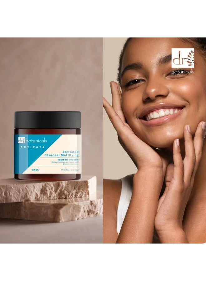 DR BOTANICALS Dr. Botanicals Activate Charcoal Mattifying Mask for Oily Skin 60ml - Image 2