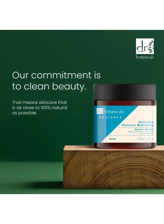 DR BOTANICALS Dr. Botanicals Activate Charcoal Mattifying Mask for Oily Skin 60ml - Image 3
