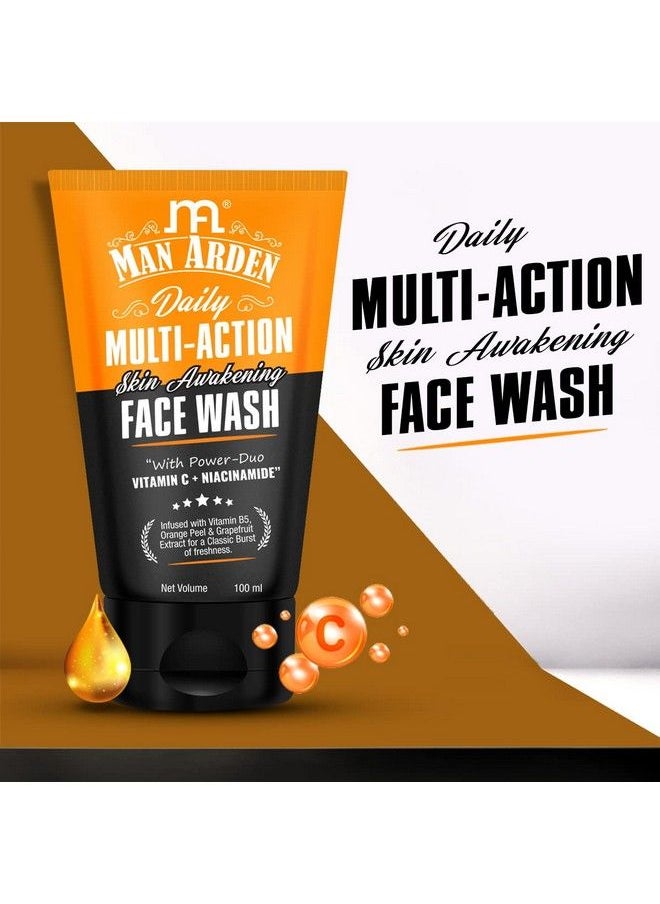 Man Arden Vitamin C Daily Multiaction Skin Awakening & Brightening Face Wash Vitamin C + Niacinamide 100 Ml  - Image 4