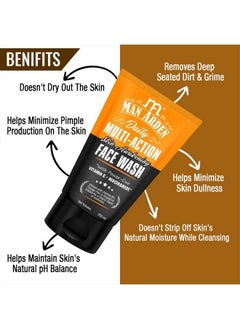 Man Arden Vitamin C Daily Multiaction Skin Awakening & Brightening Face Wash Vitamin C + Niacinamide 100 Ml  - Image 5