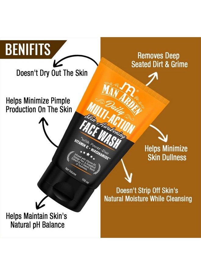 Man Arden Vitamin C Daily Multiaction Skin Awakening & Brightening Face Wash Vitamin C + Niacinamide 100 Ml  - Image 5