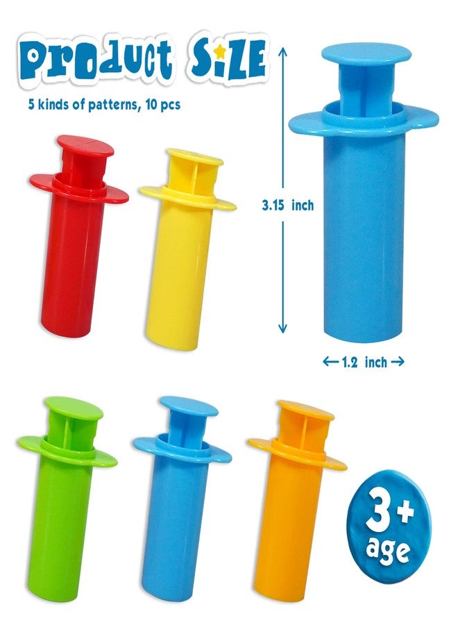 Rimobul Assorted Designs Dough Extruders Set - Set of 10 - Assorted Colors - Image 2