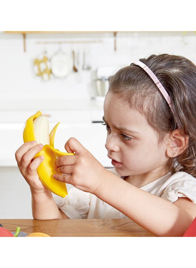 هيب مجموعة فواكه صحية من هابي | مجموعة فواكه خشبية للعب مع سكين ألعاب للتقطيع ومطبخ اللعب | للأطفال من عمر - سنوات - Image 5