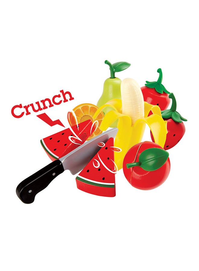 هيب مجموعة فواكه صحية من هابي | مجموعة فواكه خشبية للعب مع سكين ألعاب للتقطيع ومطبخ اللعب | للأطفال من عمر - سنوات - Image 3