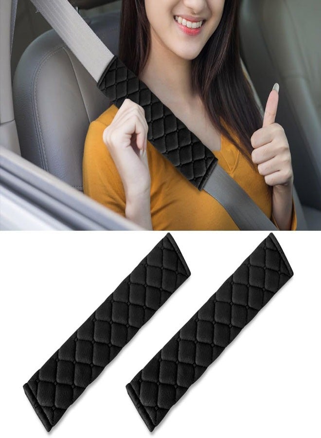 Car Seatbelt Pad Cover, 2pcs Seat Belt Shoulder Strap Covers Harness Pad for Car/Bag, Helps Avoid Friction on Shoulder and Neck, Fits All Cars and Packs - Image 1
