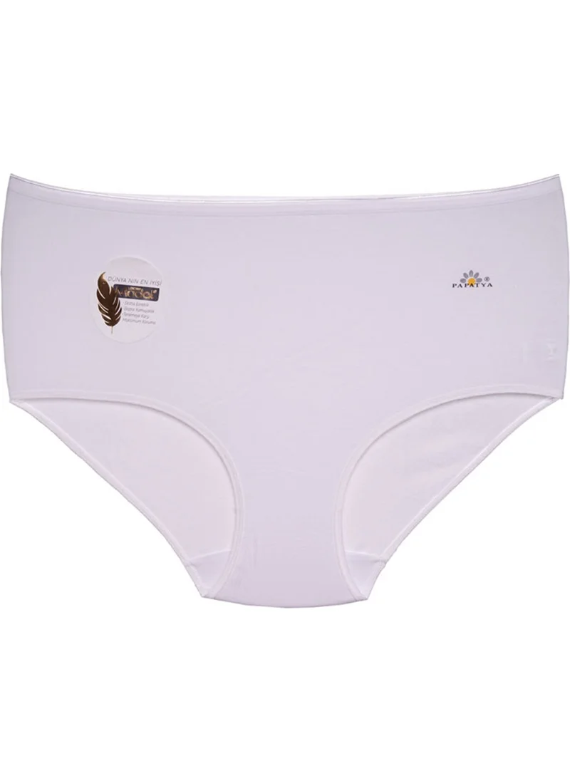 Papatya Modal High Waist Basic Panties-White