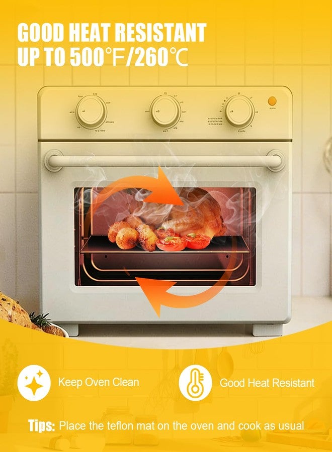 MMH 4PCs Teflon Oven Liners Compatible with Bella Air Fry Toaster Oven Accessories, Reusable Nonstick Heat Resistant Baking Mats, Easy Clean, Heavy Duty Protector Sheets - Image 4