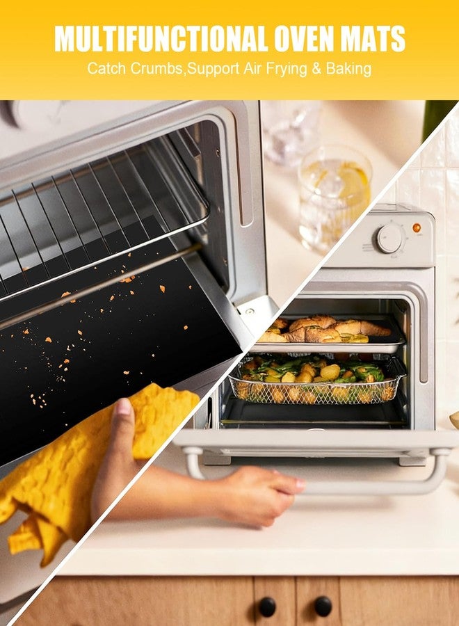 MMH 4PCs Teflon Oven Liners Compatible with Bella Air Fry Toaster Oven Accessories, Reusable Nonstick Heat Resistant Baking Mats, Easy Clean, Heavy Duty Protector Sheets - Image 5