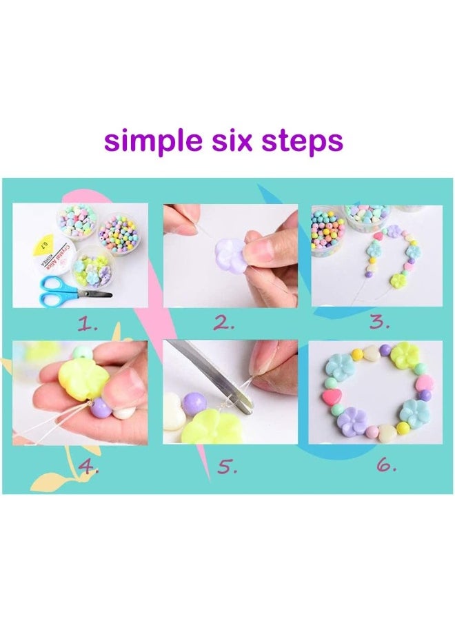 IBAMA IBAMA 24 Grid Diy Candy Color Love Beads Fruit Beads Round Beads Flower Beads DIY Handmade Beads Beads Jewelry Making Set with Box  - Image 5