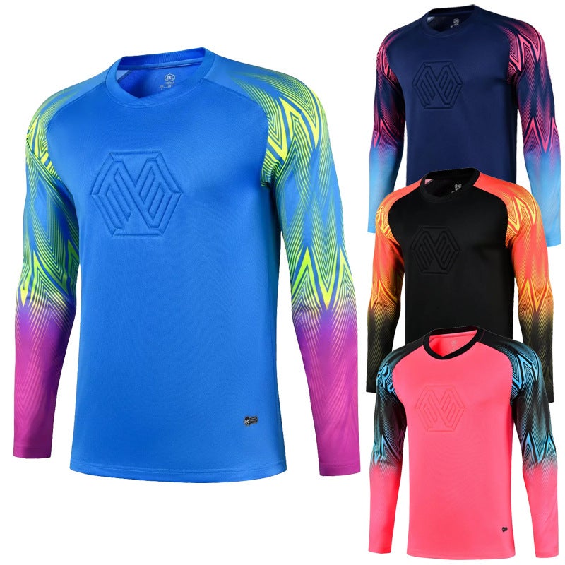 Soccer Goalkeeper'S Clothing Adult Children'S Soccer Clothing Equipment Long Sleeve Sports Training Clothing Printing And Writing Goalkeeper'S Clothing - Image 1