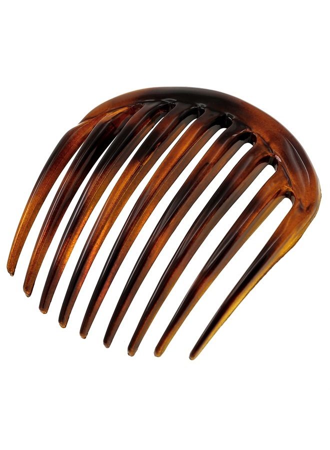 CAMILA Paris CP2431 French Hair Side Comb Small Rounded Tortoise Shell, French Twist Hair Combs, Strong Hold Hair Clips for Women Bun Chignon, No Slip Styling Girls Hair Accessories Made in France - Image 2