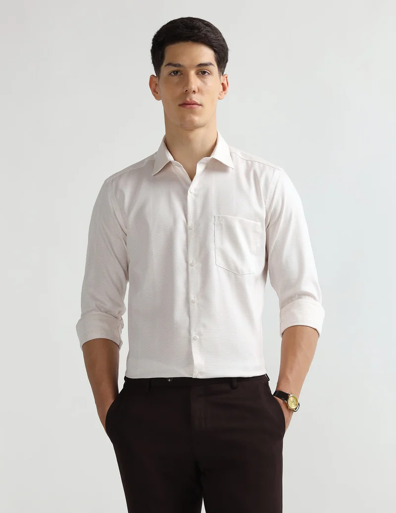 Arrow Manhattan Slim Fit Auto Press Shirt