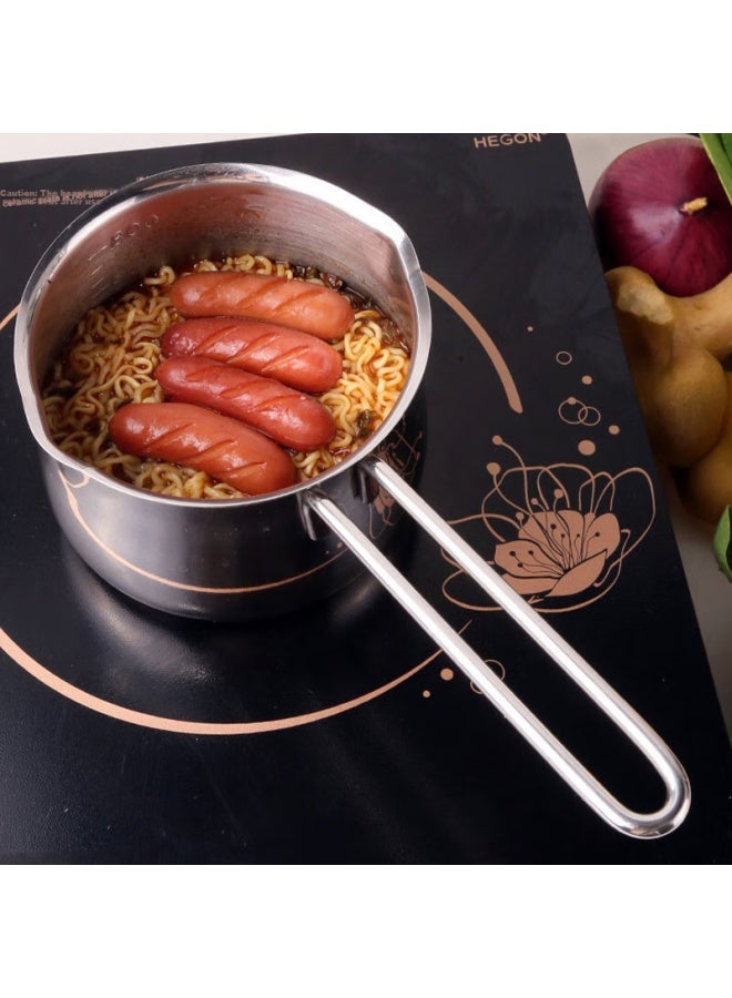 All-round وعاء حليب صغير بتصميم نوردك من كوانشي، وعاء شوربة من الفولاذ المقاوم للصدأ 304، وعاء طعام للأطفال، وعاء حليب للطهي، وعاء نودلز فوري - Image 3