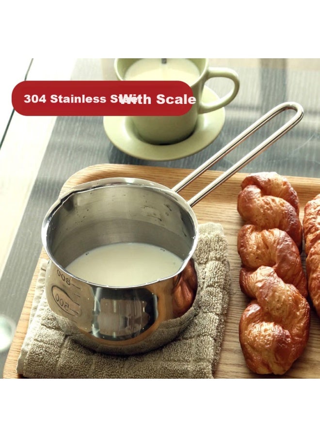 All-round وعاء حليب صغير بتصميم نوردك من كوانشي، وعاء شوربة من الفولاذ المقاوم للصدأ 304، وعاء طعام للأطفال، وعاء حليب للطهي، وعاء نودلز فوري - Image 1