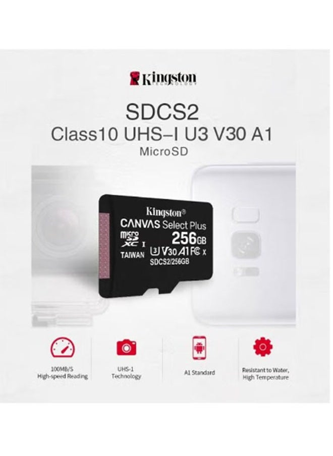 Kingston Canvas Select Plus MicroSD UHS-1 Memory Card 256 GB  - Image 2