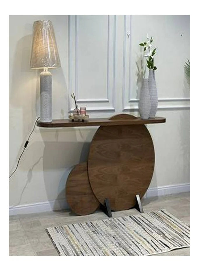 Modern Wooden Console Table with Semi-Circular Design – Entryway & Living Room Console