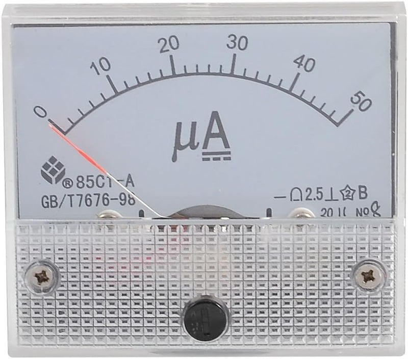 Analog DC 0 50UA Microampere Panel Meter Screw Mounted Gauge - Image 1