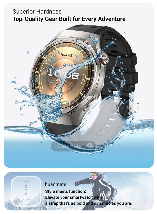 huanmate Huawei Watch GT 6 Pro Soft Silicone Replacement Strap - High Quality, Lightweight, Stylish & Durable - Easy Installation - Replacement Strap for Huawei Watch GT 6 Pro - Image 4