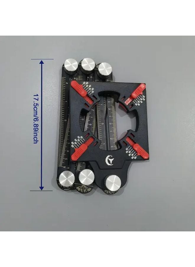 Six Fold Ruler Multi Functional Aluminum Alloy Folding Tool for Tile Cutting Woodworking - Image 1
