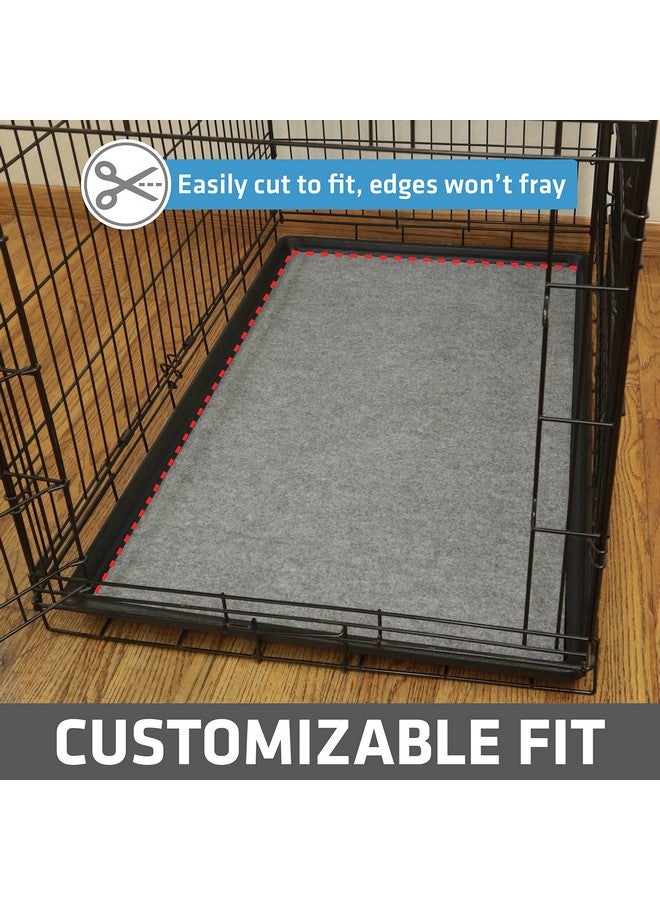 Drymate Dog Crate Mat Liner, Absorbs Urine, Waterproof, Non-Slip, Washable Puppy Pee Pad for Kennel Training - Use Under Pet Cage to Protect Floors, Thin Cut to Fit Design (USA Made) (LGrey)(29"x50") - Image 3