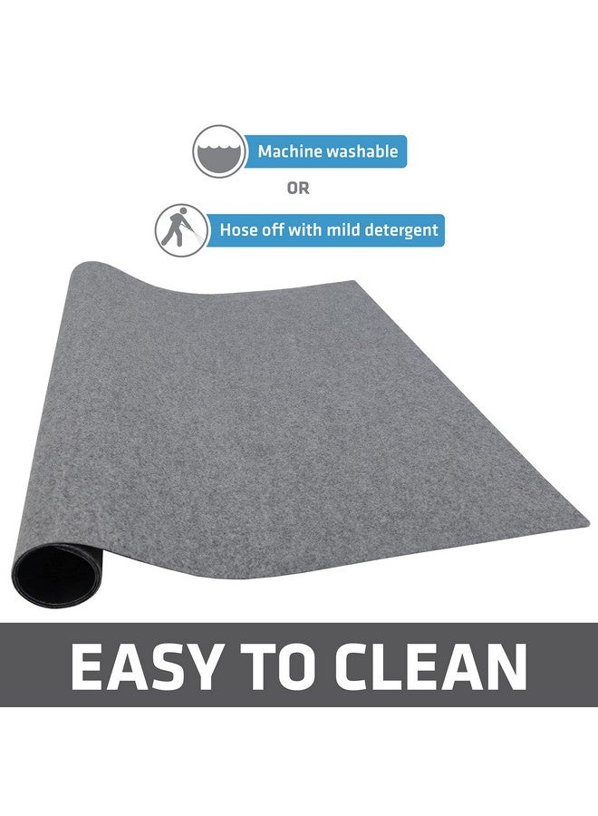 Drymate Dog Crate Mat Liner, Absorbs Urine, Waterproof, Non-Slip, Washable Puppy Pee Pad for Kennel Training - Use Under Pet Cage to Protect Floors, Thin Cut to Fit Design (USA Made) (LGrey)(29"x50") - Image 4