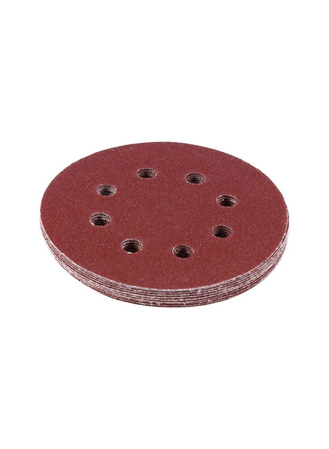 Tactix 10-Piece 8-Hole Durable Round Cut Sanding Disc Burgundy 125mm 446701 - Image 2