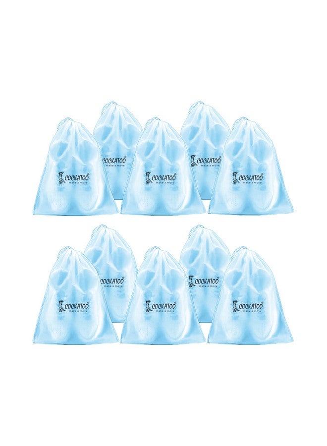 Cockatoo Cockatoo PE Shoe Bag for Travel & Storage, Women & Men, Travelling Shoe Storage Bag, Shoe Storage Organizer Bag - Pack of 10 Shoe Pouch(30 x 35 CM) - Image 1