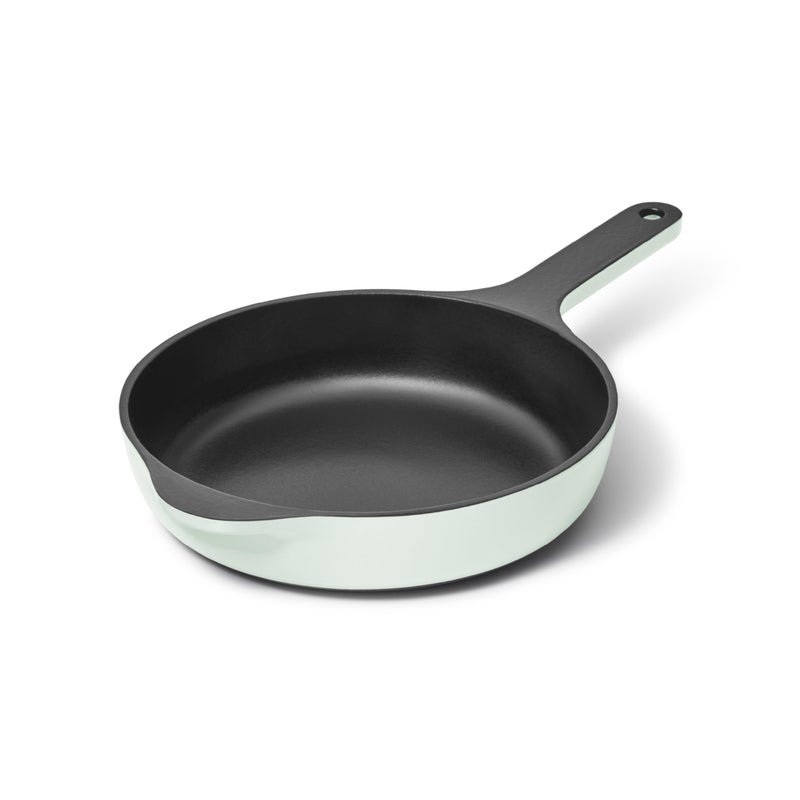 Caraway Cast Iron Skillet 8 Enameled Cast Iron Pan With 3 Layer Enamel Coating No Seasoning Required Compatible With All Stovetops Free From Forever Chemicals Light Mist - Image 2