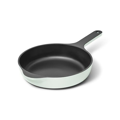 Caraway Cast Iron Skillet 8 Enameled Cast Iron Pan With 3 Layer Enamel Coating No Seasoning Required Compatible With All Stovetops Free From Forever Chemicals Light Mist - Image 1