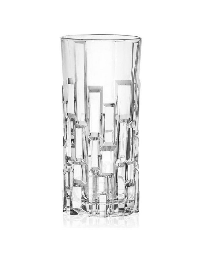RCR Cristalleria Italiana ETNA Long Drink Crystal Water Juice Glass Tumbler, Set of 6 (340 ml,Italy Made) - Image 1