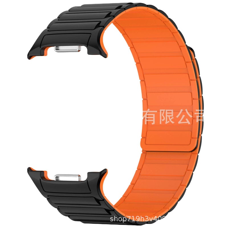سوار ساعة ذكية رياضي من السيليكون متوافق مع Samsung Galaxy Watch 8 بملاءمة قابلة للتعديل وحزام ناعم للاستبدال اليومي باللون Starlight قابل للتعديل - Image 3
