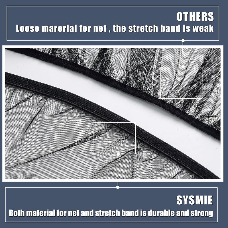 Sysmie Baby Mosquito Net for Infant Car Seats,Infant Stroller and Bassinets, Carrier,Breathable with Elastic Netting for Easy Fitting, Portable Durable & Long Lasting Infant Insect Shield Netting (Black - Image 5