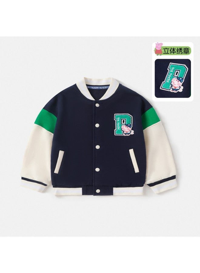 Peppa Pig spring Fashion Unisex Kids' Baseball Jacket - Versatile Open-front Cardigan Coat For Babies & Toddlers - Image 2