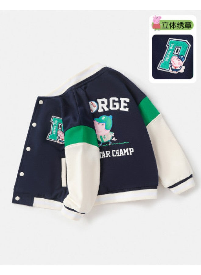 Peppa Pig spring Fashion Unisex Kids' Baseball Jacket - Versatile Open-front Cardigan Coat For Babies & Toddlers - Image 1