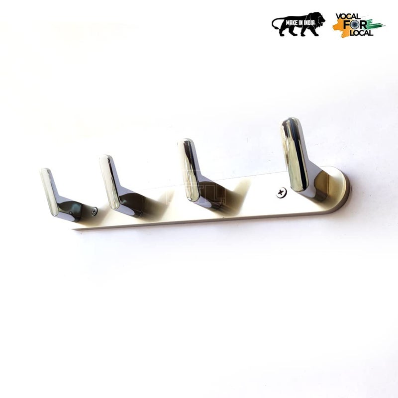 BTL 4 Peg Clothes Hanger for Wall Behind Door SSCP Two Tone Finish Pack of 1 Piece BHK1R4SSCP SSCPTwo Tone - Image 2