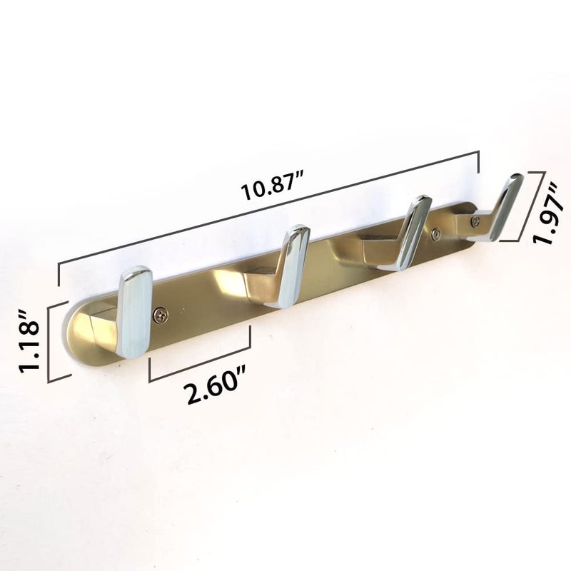 BTL 4 Peg Clothes Hanger for Wall Behind Door SSCP Two Tone Finish Pack of 1 Piece BHK1R4SSCP SSCPTwo Tone - Image 5