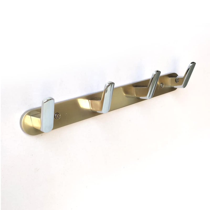 BTL 4 Peg Clothes Hanger for Wall Behind Door SSCP Two Tone Finish Pack of 1 Piece BHK1R4SSCP SSCPTwo Tone - Image 1