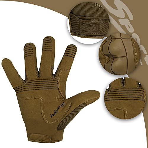 ZaySoo Mechanx Motorcycle Army Shooting Tactical Outdoor Breathable Riding Gloves for Boys & Men - Brown - Image 2