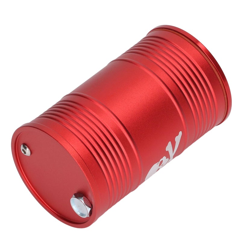 Cigarette Cylinder Ashtray Aluminum Alloy Heat Resistant Portable Car Ashtray for Automobile Red - Image 1