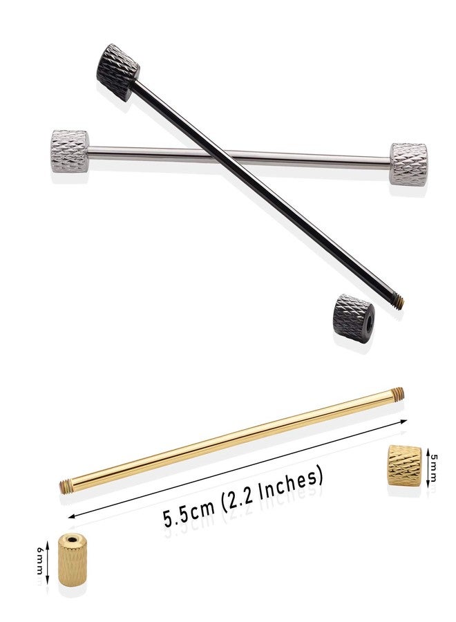 YYBONNIE 3PCS Brass Cylinder Head Men's Collar Bar Pins Shirts Tie Pins Necktie Pin Lapel Stick Collar Brooch - Image 3