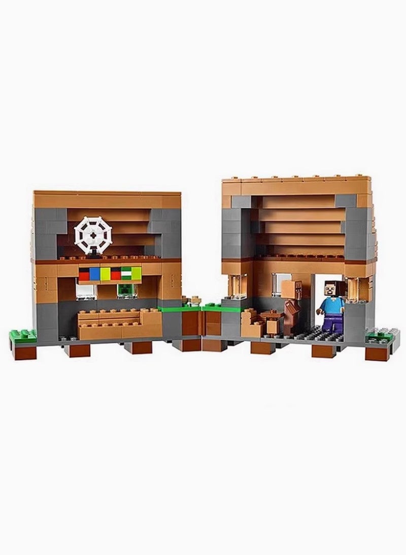 Minecraft Game Blocks,The Deluxe Village Building Block Set with Children's Educational Game Accessories, Miniature World Building Toys Cube Construction, Puzzle Building Block Family Par - Image 3