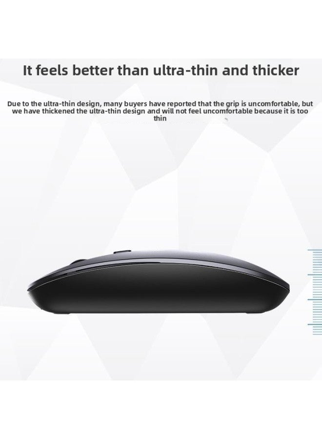 Wireless Mouse Charging Mute Bluetooth Dual-mode Home Office Laptop Desktop External Unlimited Mouse-Specifications:Black Wireless Version [battery Version + Strong Battery Life]