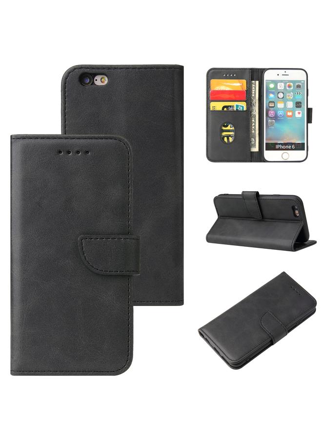 جرين تايجر جراب جلدي أفقي قابل للطي بمشبك من جلد العجل مع حامل وفتحات للبطاقات ومحفظة لهاتف iPhone 6 و6s - Image 1