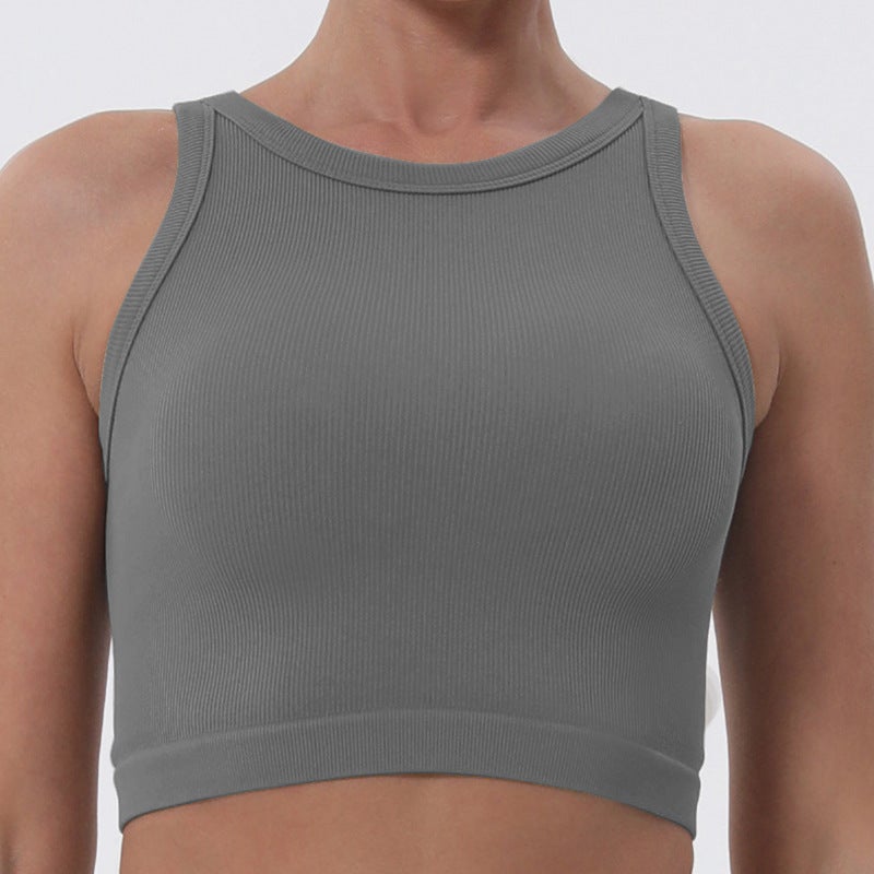 Generic Seamless Yoga Sports Bra Tank Top for Women Grey 