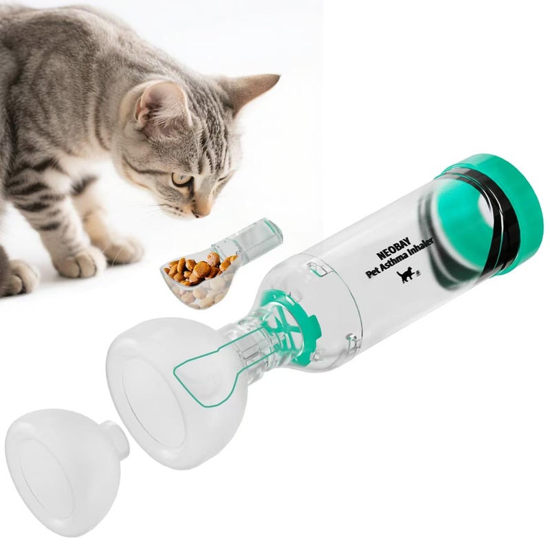Neobay Cat Inhaler Spacer with Unique Panic Soother Sensitive Breath Indicator Designed for Cats with Asthma Respiratory Issues Includes 2 Cat Inhaler Masks - Image 2